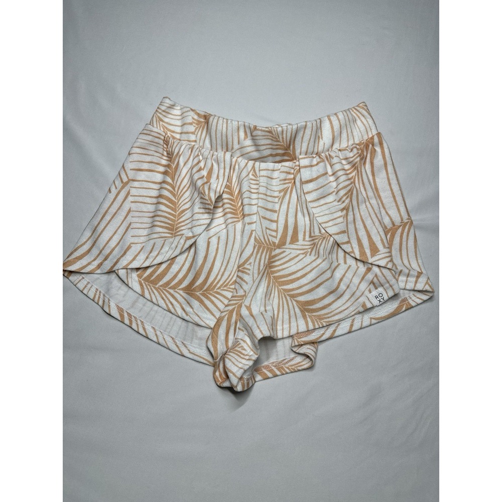 Roxy Shorts Womens Small Palm Tree Layered Summer Linen‎ Blend
